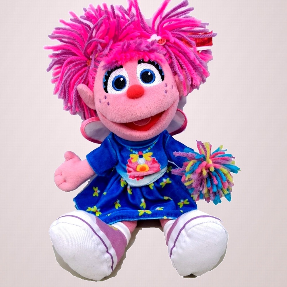 Gund Abby Cadabby 6052140 Plush Doll Pink Blue Sesame Street Fairy Wings Wand